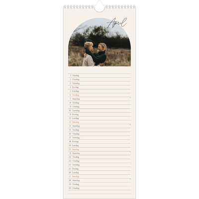 Fotokalender smal  — Buet bilderamme [April]