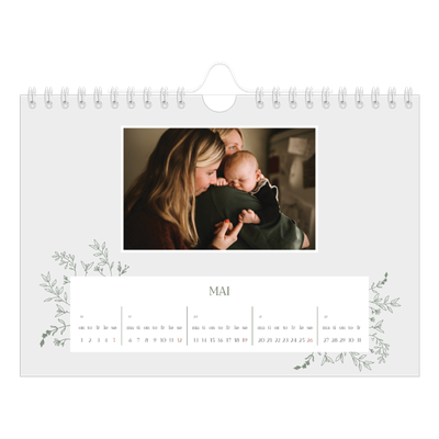 Fotokalender A5 — Håndtegnet blomster [kalender-forside]