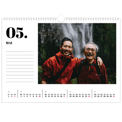 Fotokalender A3 — Serif og øyeblikk [kalender-forside]