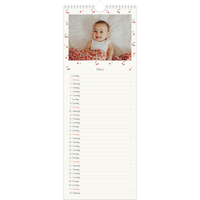Fotokalender smal  — Kirsebærlykke [Mars]