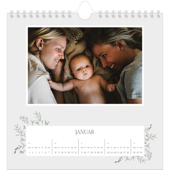 Fotokalender Kvadratisk — Håndtegnet blomster