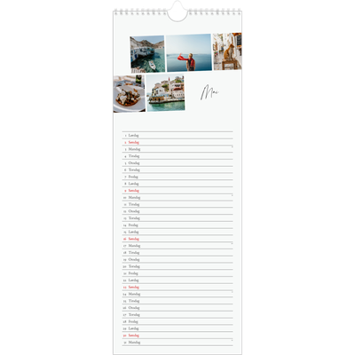 Fotokalender smal  — Byferie (hvit) [Mai]