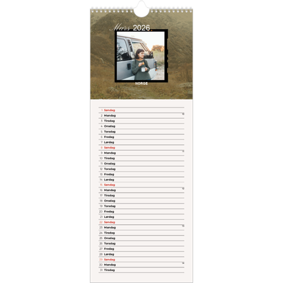 Fotokalender smal  — Eventyrlyst [Mars]