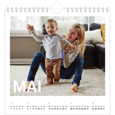 Månedskalender kvadratisk — Stor måned [kalender-forside]