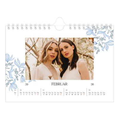 Fotokalender A5 — Elegant blomstret [Februar]