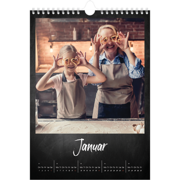 Fotokalender A4 — Tavle bakgrunn