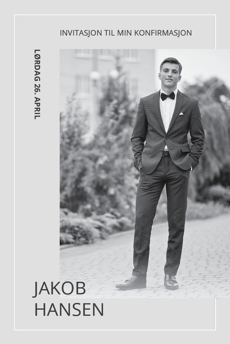 Invitasjoner — Stilren grå