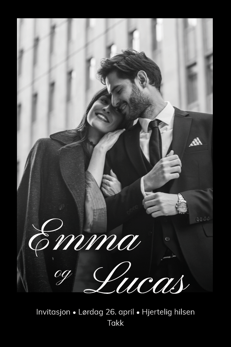 Invitasjoner — Sort minimalisme