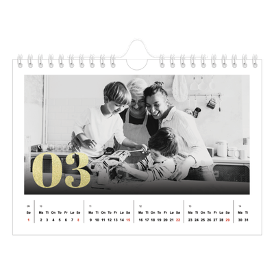 Fotokalender A5 — Glitter tall [Mars]