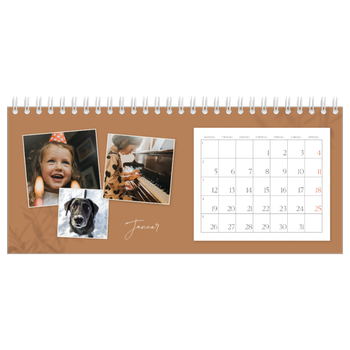 Bordkalender med foto — Jordnært design