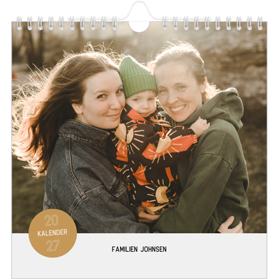 Månedskalender kvadratisk — Fotoklistremerke [kalender-forside]