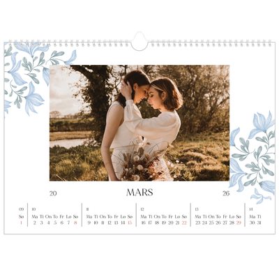 Fotokalender A3 — Elegant blomstret [Mars]