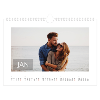 Fotokalender A4 — Överlägg för datumruta