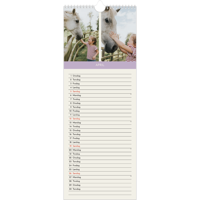 Fotokalender smal  — Pastellkapitler [April]