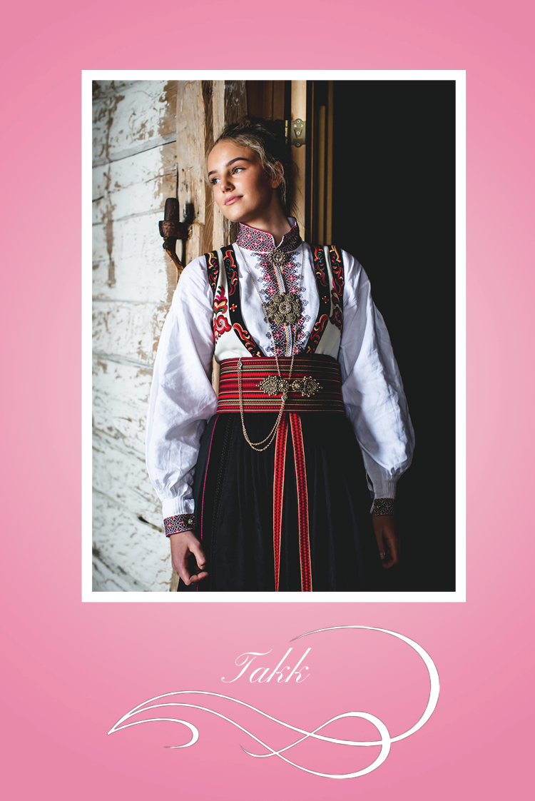 Takkekort — Elsker rosa