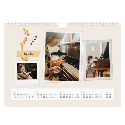 Fotokalender A4 — Vintage scrapbooking [April]