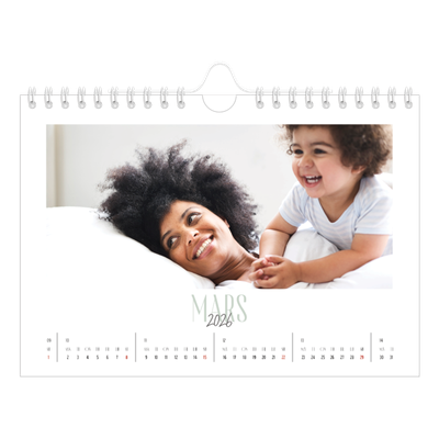 Fotokalender A5 — Flere fonter [Mars]