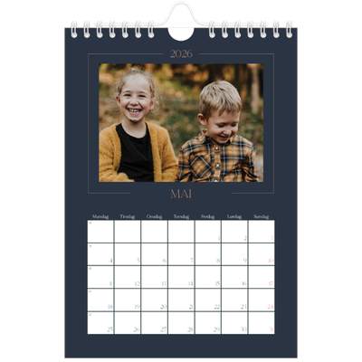 Fotokalender A5 — Prøyssisk blå [kalender-forside]