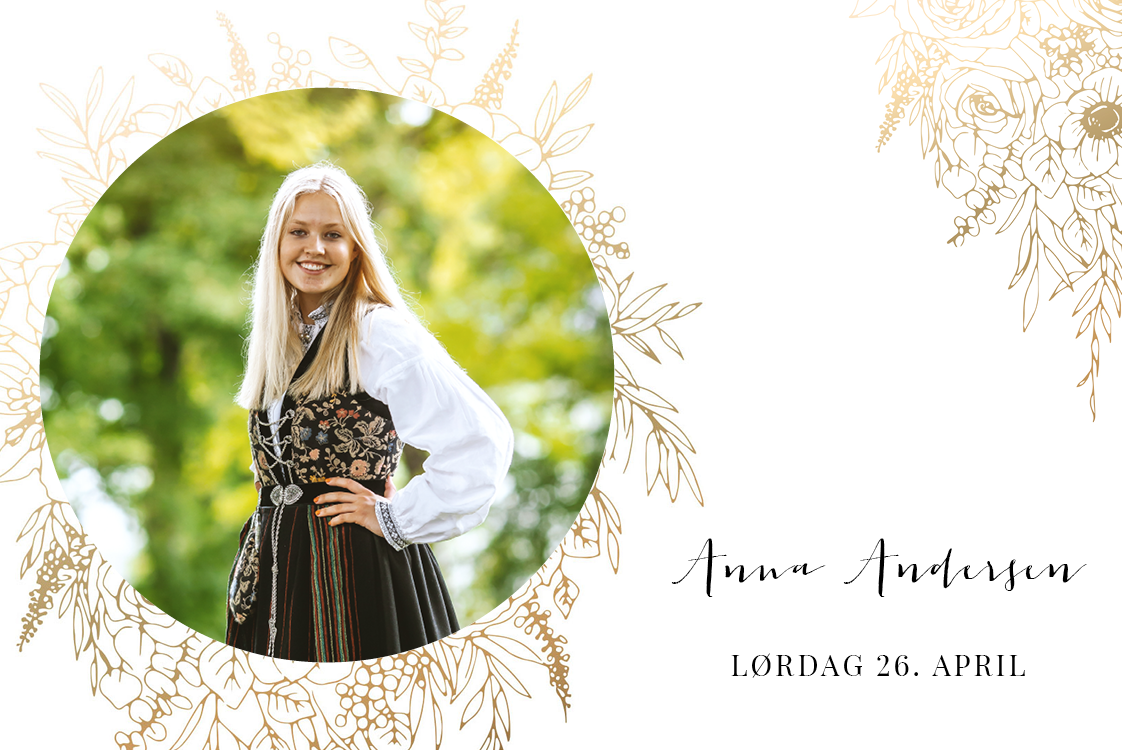 Takkekort — Gullblomster