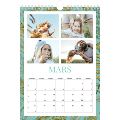 Fotokalender A4 (20 x 30 cm) — Blomstrende bakgrunner [Mars]
