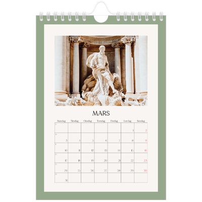 Fotokalender A5 — Klassiske farger [Mars]