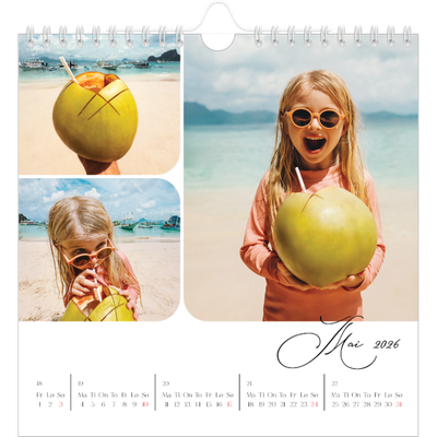 Månedskalender kvadratisk — Øyeblikksbilder og skrift [kalender-forside]