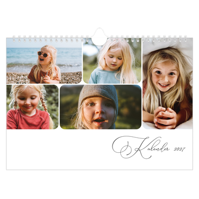 Fotokalender A5 — Øyeblikksbilder og skrift [kalender-forside]