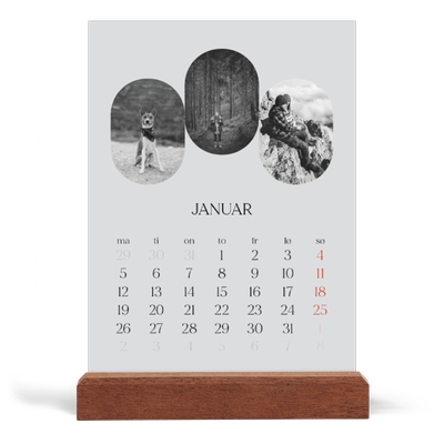 Bordkalender med trestativ - Stående — Den åpne veien [Januar]
