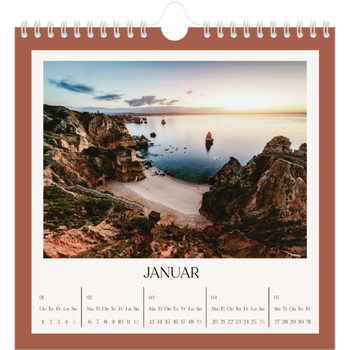Fotokalender Kvadratisk — Klassiske farger