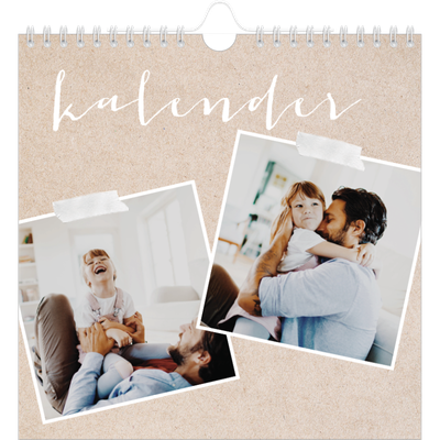 Månedskalender kvadratisk — Scrapbook kalender [kalender-forside]