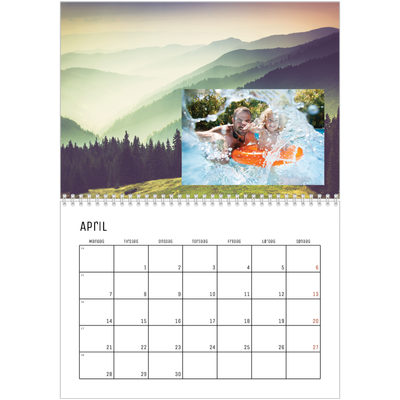 Fotokalender A4 dobbel (30 x 40 cm) — Tilbake til naturen [April]