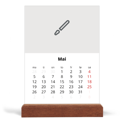 Bordkalender med trestativ - Stående — Design selv [kalender-forside]