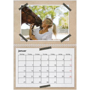 Fotokalender A4 dobbel — Washi tape