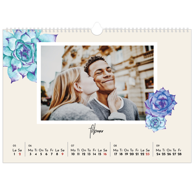 Fotokalender A3 — Malte blomster [Februar]