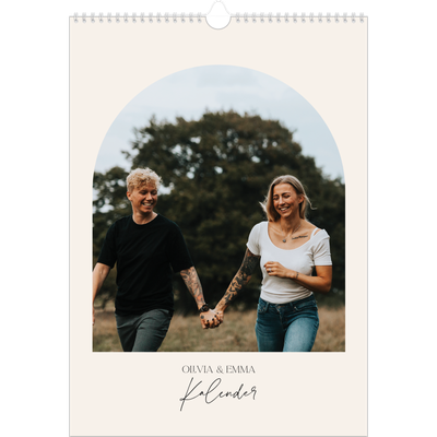 A3 Månedskalender — Buet bilderamme [kalender-forside]