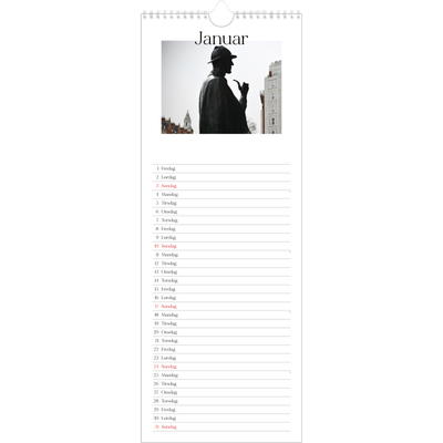 Fotokalender smal  — Min reiseskildring [Januar]