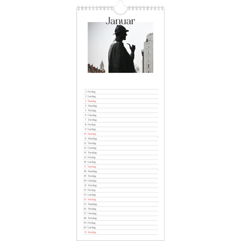 Fotokalender smal (15 x 40 cm) — Min reiseskildring