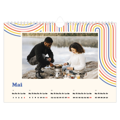 Fotokalender A4 — Retro striper [kalender-forside]