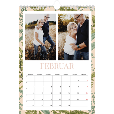 Fotokalender A4 (20 x 30 cm) — Blomstrende bakgrunner [Februar]