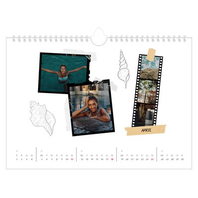Fotokalender A4 — Scrapbook stil [April]