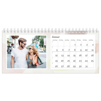 Bordkalender med foto — Akvarellformer