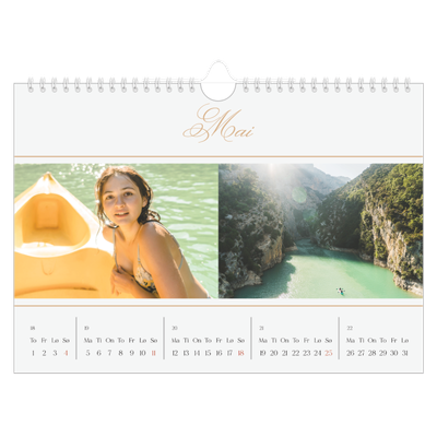 Fotokalender A4 — Elegant gull [kalender-forside]