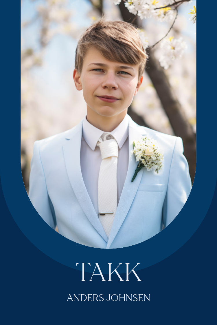 Takkekort — Flytende - indigo