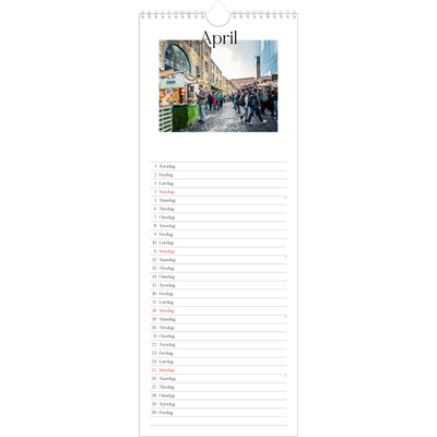 Fotokalender smal  — Min reiseskildring [April]