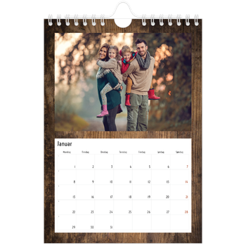 Fotokalender A5 — Paneler i tre