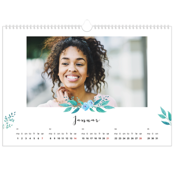 Fotokalender A3 — Blomsterillustrasjoner