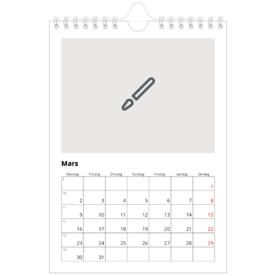 Fotokalender A5 — Design selv [Mars]