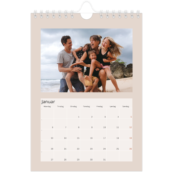 Fotokalender A5 — Kalender i jordtoner