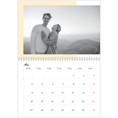 Fotokalender A4 dobbel (30 x 40 cm) — Fargerike rammer [kalender-forside]