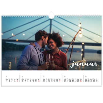 Fotokalender A3 — Håndskrift på bildet
